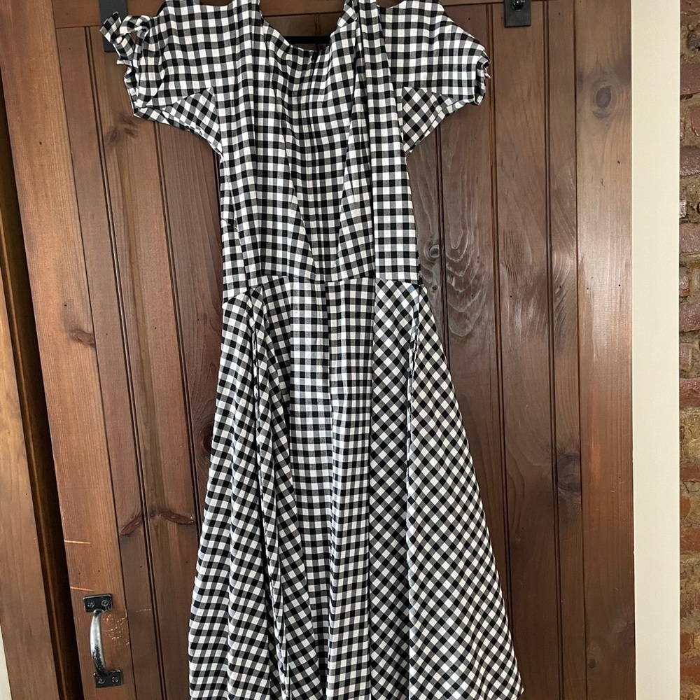 Unique Vintage Gingham Swing Dress